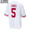 San Francisco 49ers Tröjor Trey Lance 5 Nike Vit 2021 NFL Draft - Barn